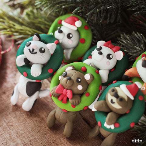 December | Holiday Cutie Baby Animal Wreath | 1Hr Instructor Guided Workshop